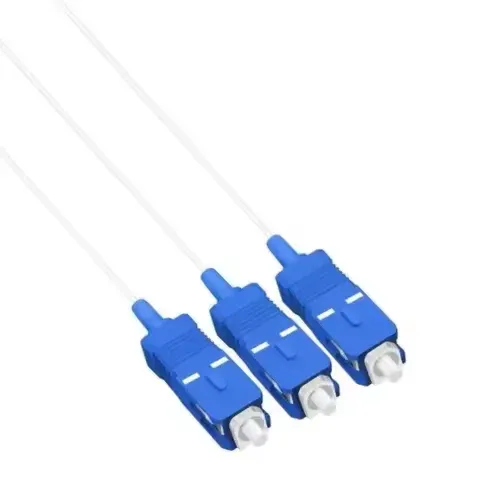 0.9mm Steel Tube Fiber Optic PLC Splitter 1x2 Mini Block Less 1*2 With SC/UPC Connector-boxintelecom