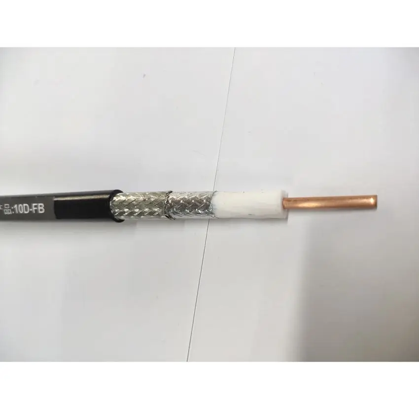Low Loss 10D-FB Coaxial Communication Cable 50ohm with Copper Aluminum PVC and PE Conductors Flame Retardant and Insulated-boxintelecom