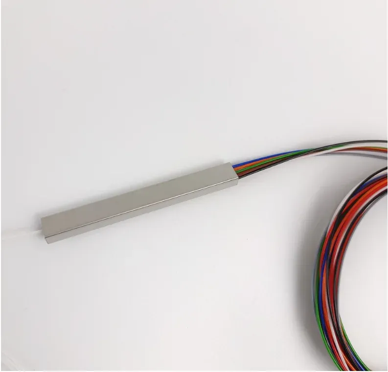 1x8 PLC Fiber Optic Splitter Mini Steel Tube SC/APC Broadcast Grade