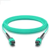 Premium MPO/MTP Patch Cord 16 Core OM3 Multimode Fiber Cable LSZH Low Loss IL0.35dB FTTH 4