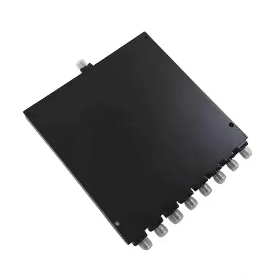 Hot Sale Telecom Parts Spot 0.6-8GHz 8 Way Wilkinson Power Splitter with SMA-F Connector f
