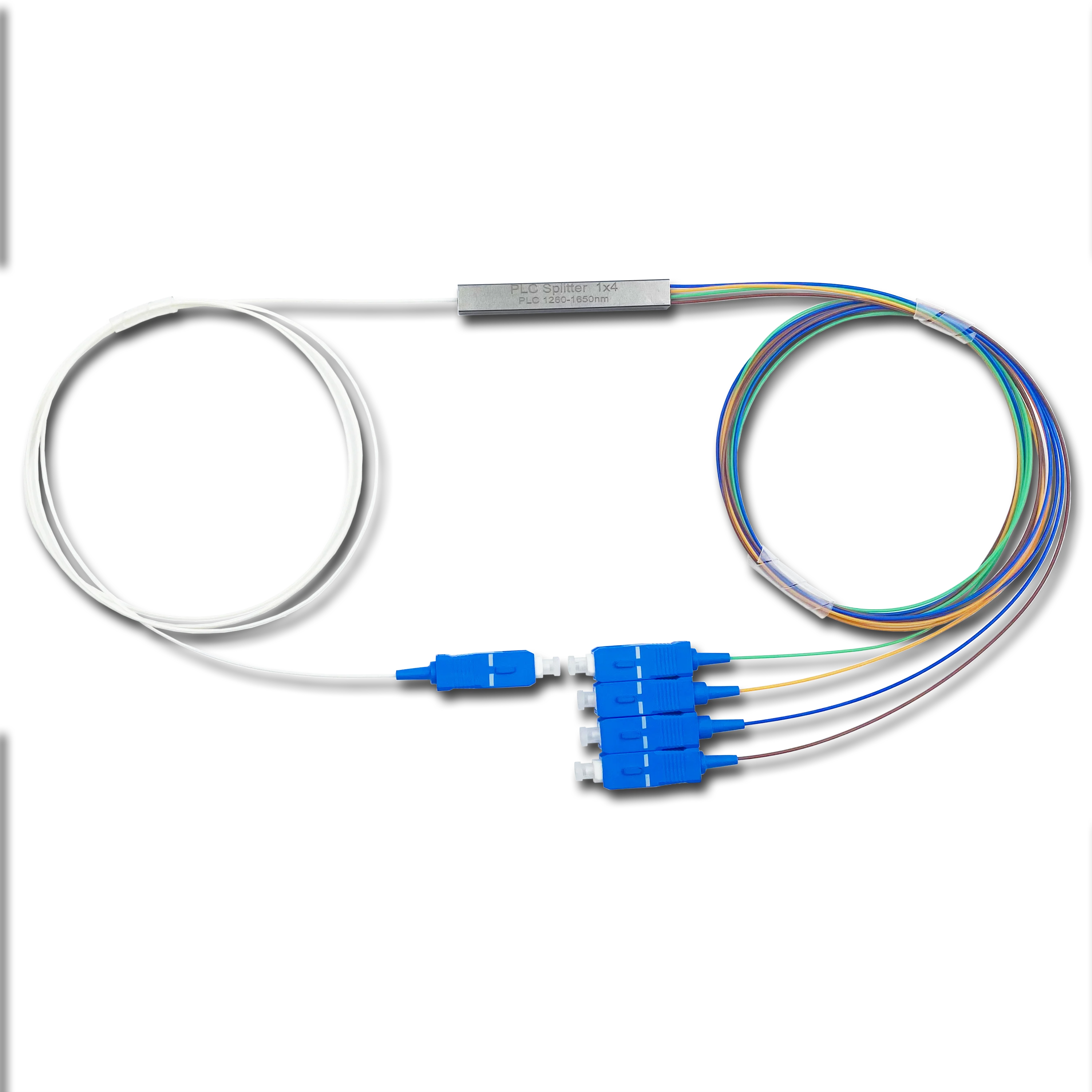 1x5 1x9 1x17 Minitypes  Uneven PLC Fiber Splitter for FTTH Network SCAPC Fiber Optical  Splitter-boxintelecom