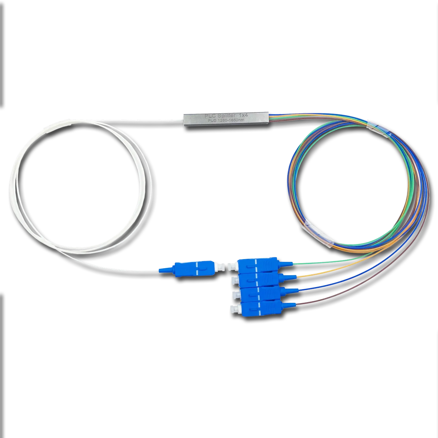 1x5 1x9 1x17 Minitypes  Uneven PLC Fiber Splitter for FTTH Network SCAPC Fiber Optical  Sp