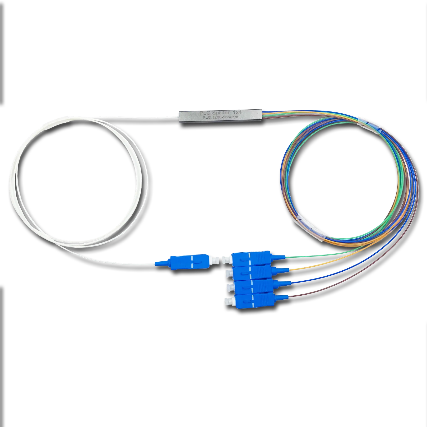 1x5 1x9 1x17 Minitypes  Uneven PLC Fiber Splitter for FTTH Network SCAPC Fiber Optical  Sp
