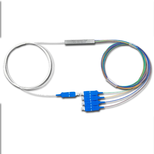 1x5 1x9 1x17 Minitypes  Uneven PLC Fiber Splitter for FTTH Network SCAPC Fiber Optical  Sp