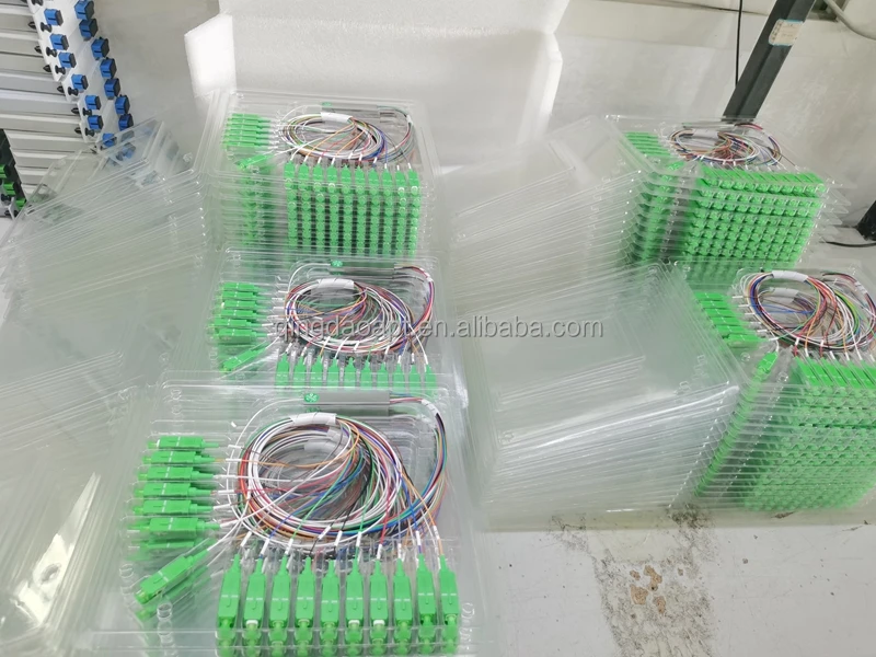PON or CATV 1m Mini Format Fiber Optic Mini Stainless Steel Tube PLC Splitter 1x16with SC/APC Connectors Fiber Splitter-boxintelecom