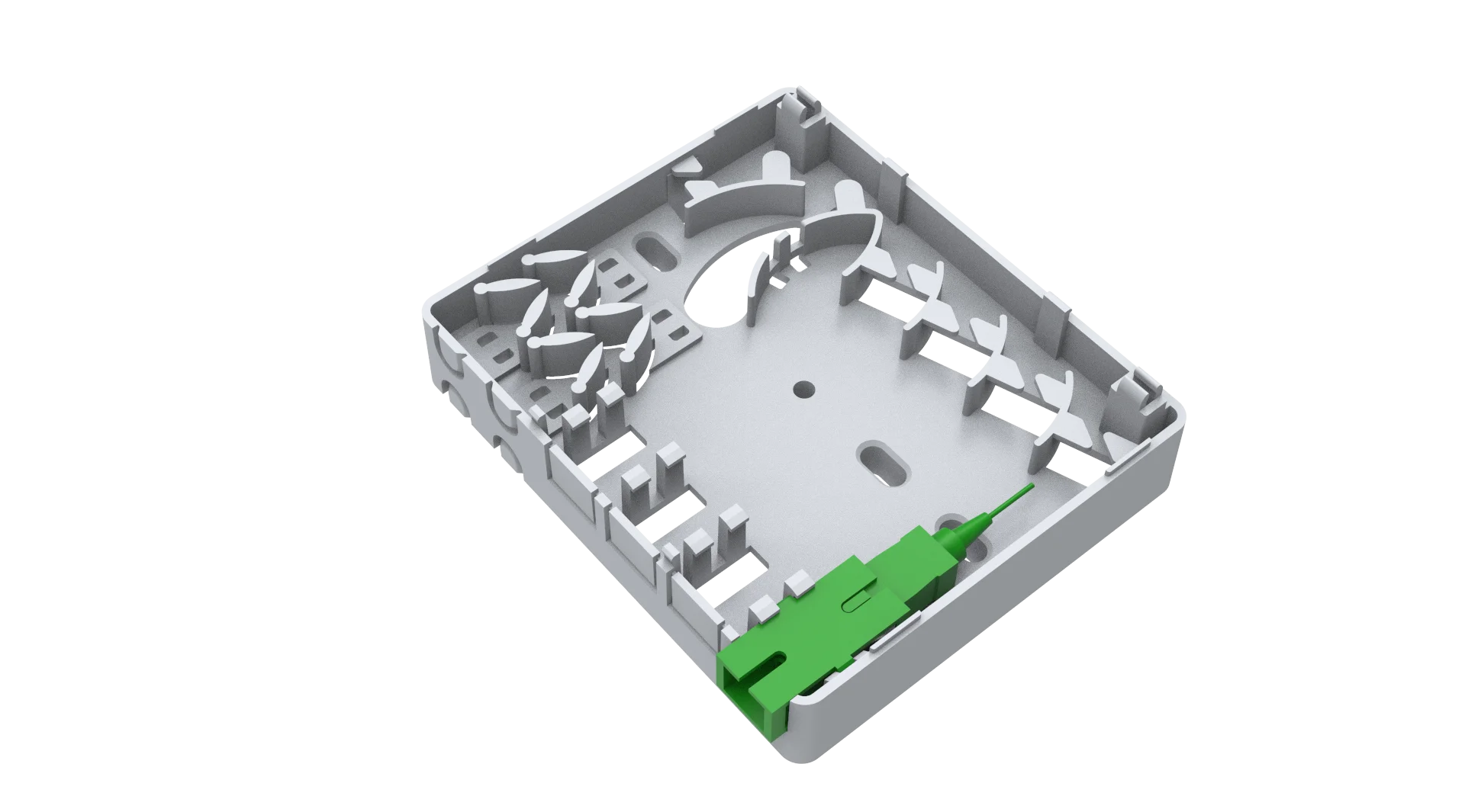 4-Core Fiber Optic Terminal Box POE Network Compatible Used with 2-Port SC & APC Connector