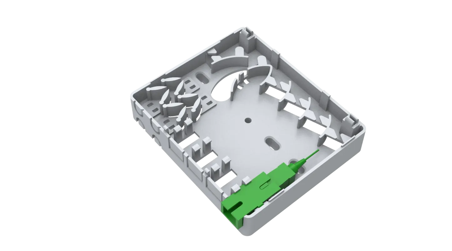 4-Core Fiber Optic Terminal Box POE Network Compatible Used with 2-Port SC & APC Connector
