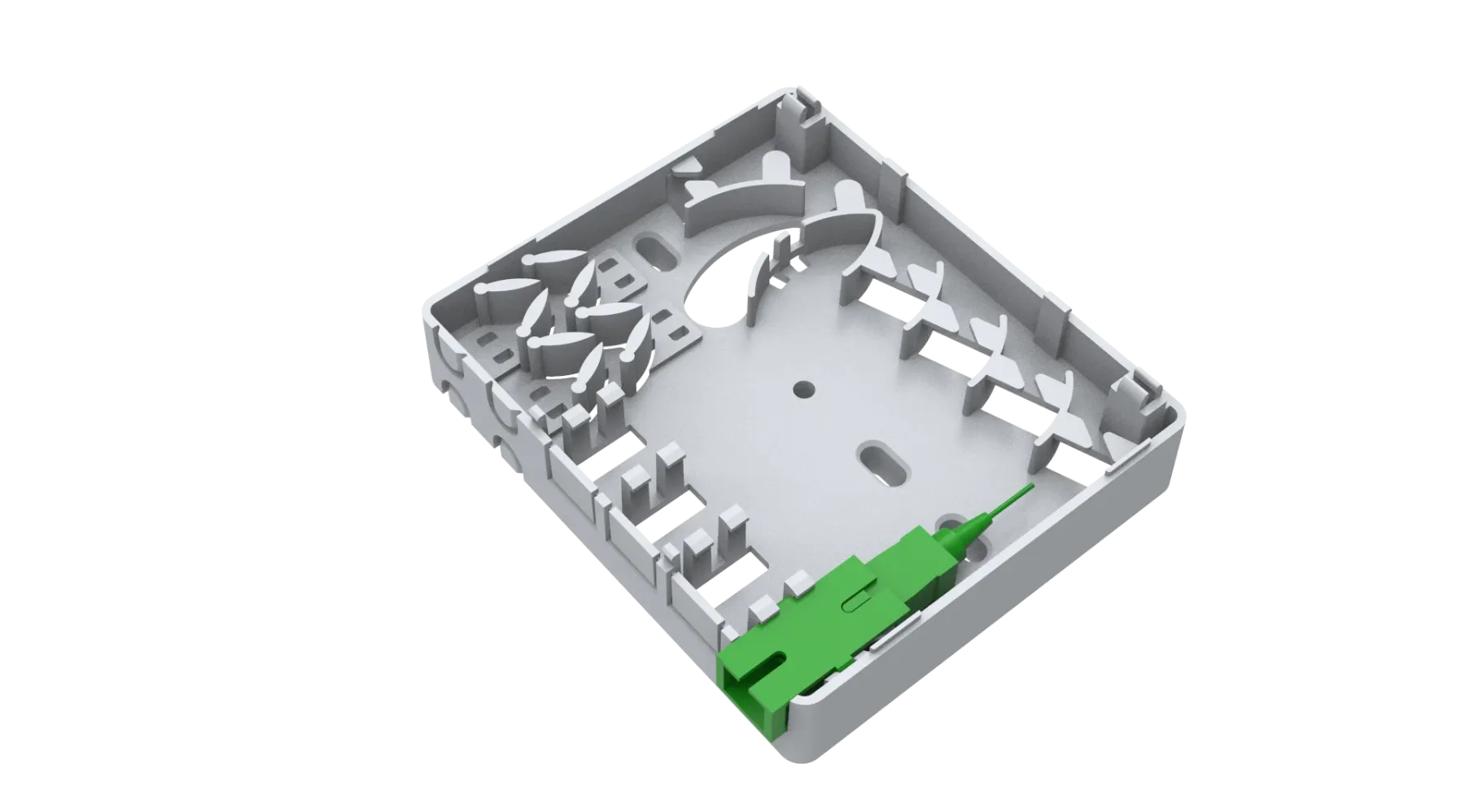 4-Core Fiber Optic Terminal Box POE Network Compatible Used with 2-Port SC & APC Connector