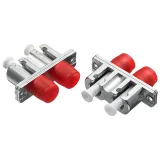 Dual Metal Fiber Optic LC-FC Adapter Coupler Connector Optical Single Mode with Flange Pla