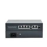 OEM HX-0403PEG Custom 4+2+1 Port Gigabit POE Switch 65W SFP for IP Camera Systems 14Gbps C