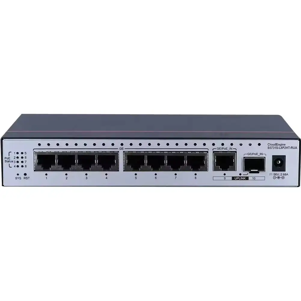 CloudEngine S5735-S48P4XE-V2 98012053 4*10GE SFP+ 2*12GE Stack Ports PoE+ Network Switch-boxintelecom
