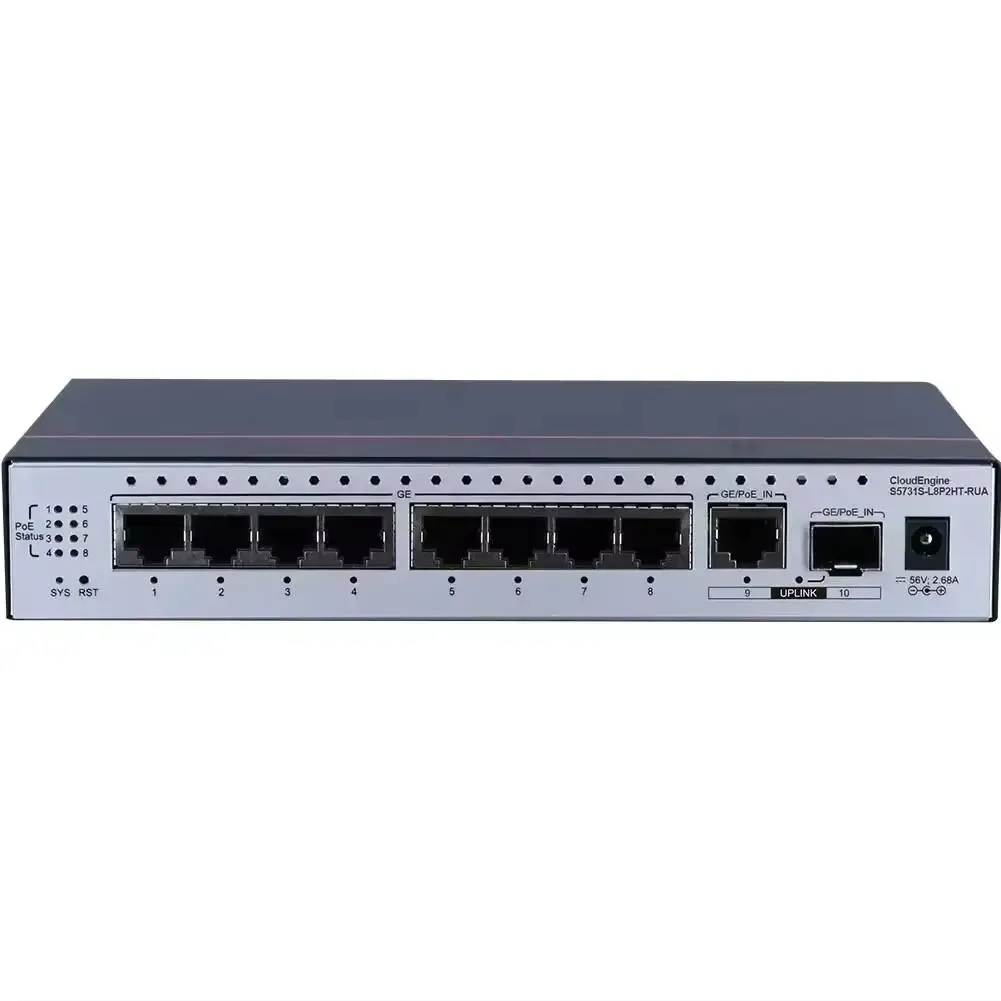 CloudEngine S5735-S48P4XE-V2 98012053 4*10GE SFP+ 2*12GE Stack Ports PoE+ Network Switch-boxintelecom
