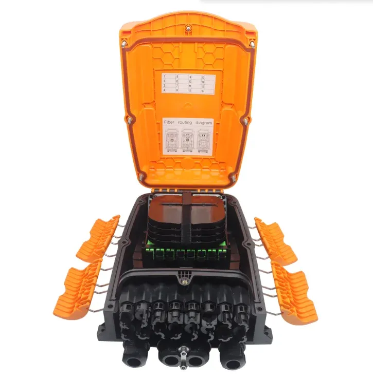 IP68 Waterproof Fiber Distribution Box 16 Cores, Outdoor Wall-Mounted FTTx Splice Closure 