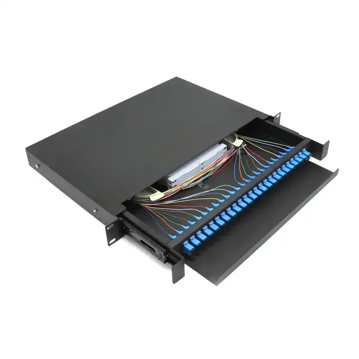 ZG TECH 1U 96-Core Optical Fiber Terminal Box G657A1 Fiber 1310/1550nm Wavelength ABS Material Fixed Sliding Type 3-Year-boxintelecom