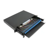 ZG TECH 1U 96-Core Optical Fiber Terminal Box G657A1 Fiber 1310/1550nm Wavelength ABS Mate