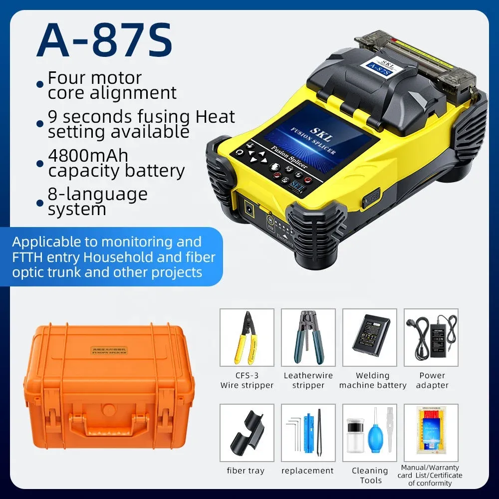 Automatic Fusion Splicing Machine FTTH Optical Fiber Welding Machine Handheld Splicing Mac
