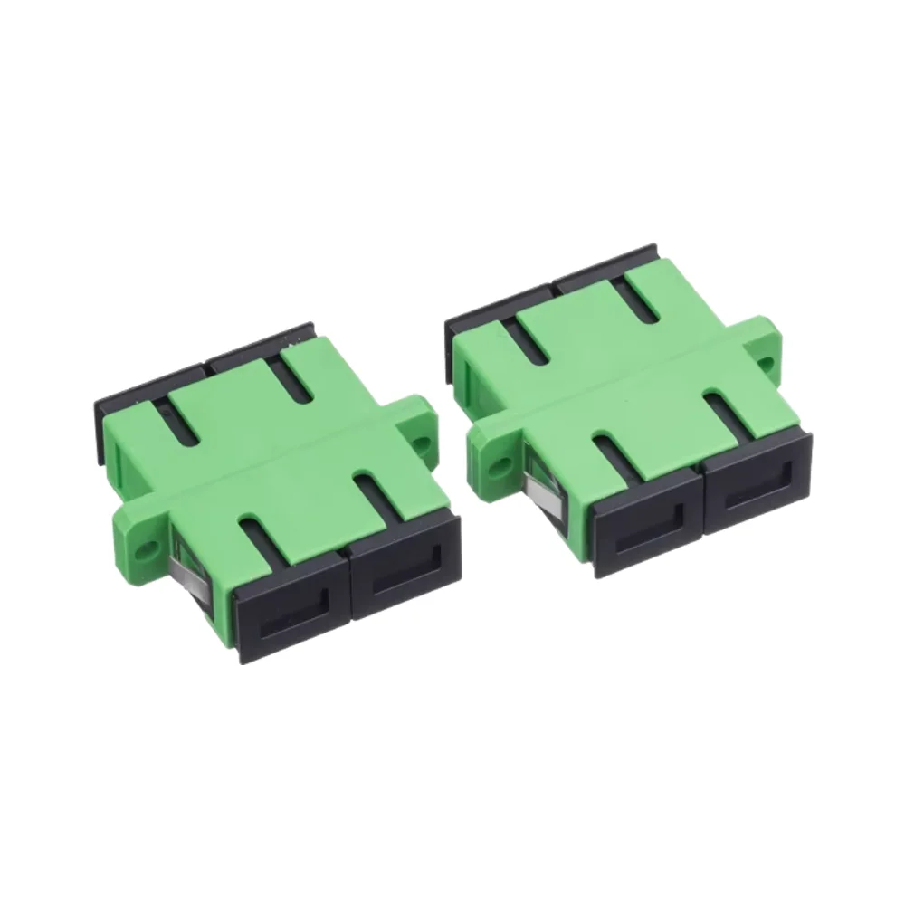 Single Mode SC APC Fiber Optic Adapter Dual Fiber Coupler with Flange Plate Telecom Grade Connector for FTTH Networks-boxintelecom