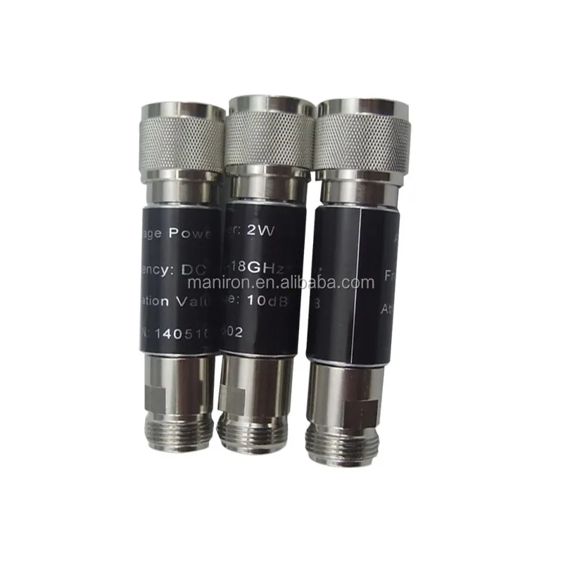 Low VSWR 150W   10-60dB DC-18GHz RF Fixed RF Coaxial 3GHz/6GHz/8GHz/12.4GHz/18GHz 1-60dB 