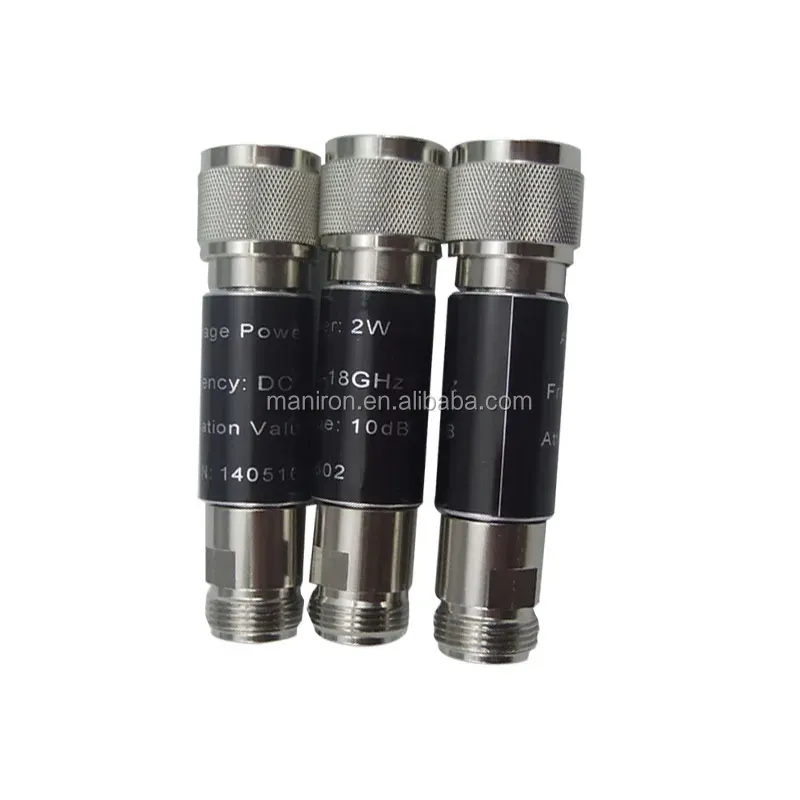Low VSWR 150W   10-60dB DC-18GHz RF Fixed RF Coaxial 3GHz/6GHz/8GHz/12.4GHz/18GHz 1-60dB 