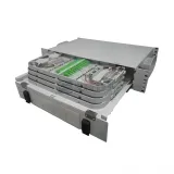 FTTH ODF 1U Fiber Optic Distribution Frame Patch Panel 19 21 Inch for Support 8 Splice Tra