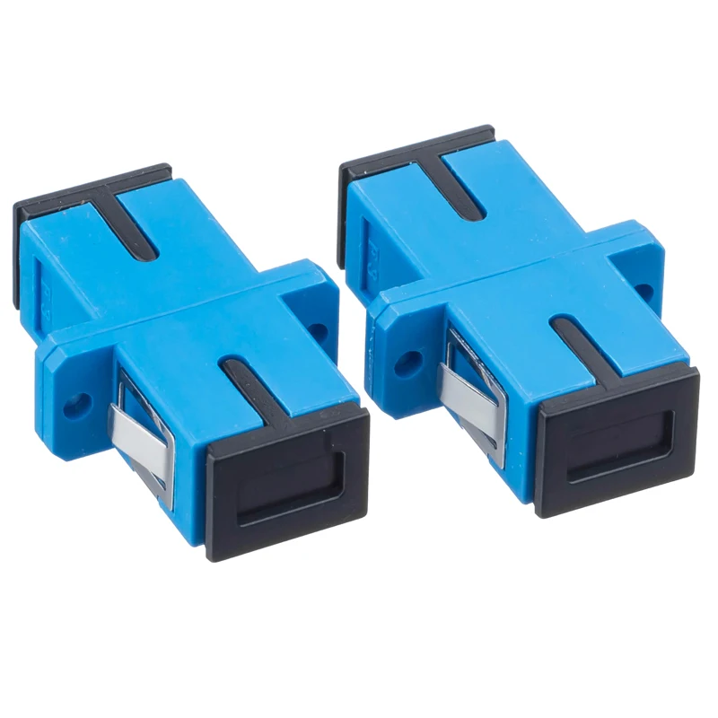 Single Core SC/UPC Fiber Optic Adapter with Flange Telecom Grade Optical Coupler for Termi
