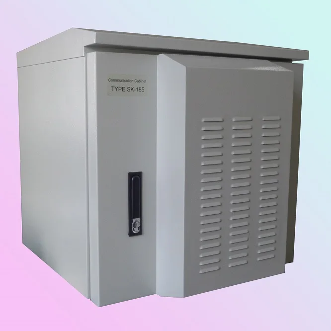 Galvanized Steel 6U Outdoor Telecom Cabinet Pole or Wall Mounted Electrical Enclosure Control Box