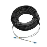 Waterproof  4 Fiber LC LC Armored Fiber Optic  Cable 7.0mm 2 Core Armoured Breakout Outdoo