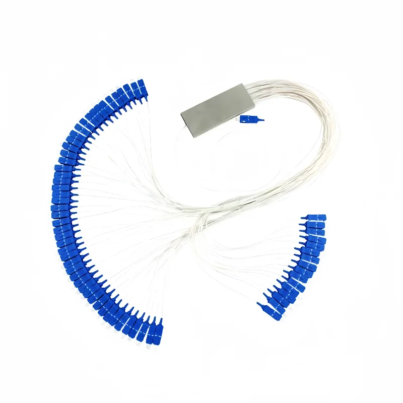 1 2 4 8 16 32 64 Single Mode 0.9mm LSZH PLC Fiber Optic Splitter LC Connector for FTTX/FTTH Network 1310/1550nm Wavelength CE-boxintelecom