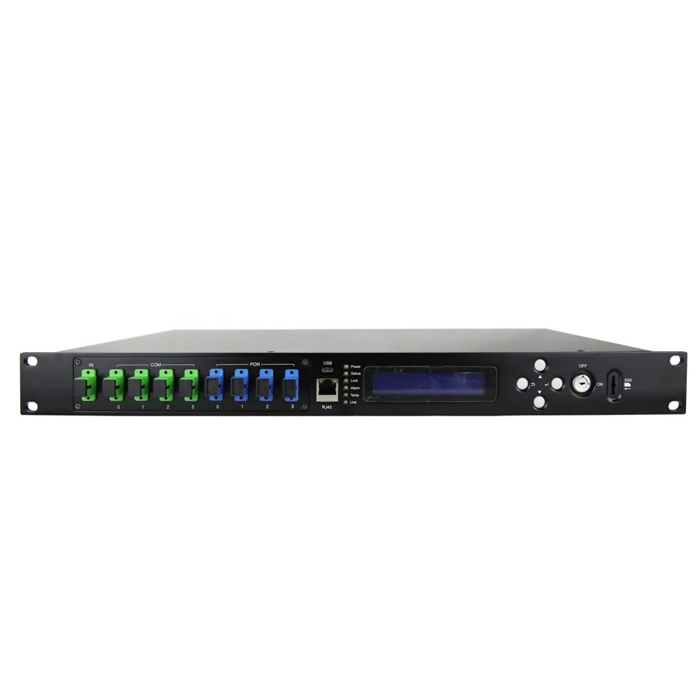 FTTH High Power Optical 1550nm CATV 1U WDM EDFA 4 ports 19dBm~24dBm Fiber Amplifier-boxintelecom