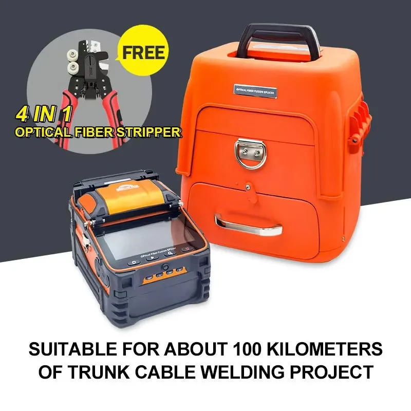 AI-9 Fiber Welding Machine Six Motor Automatic Main Line Fiber Optic Cable Fusing Equipment Fusion Splicer