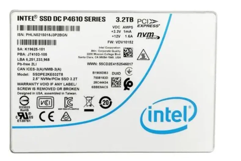 Brand New Used Boxed Hard for Intel P4610 1.6TB 3.2TB U.2 Enterprise 2.5-inch High-endurance Solid State Drive 9