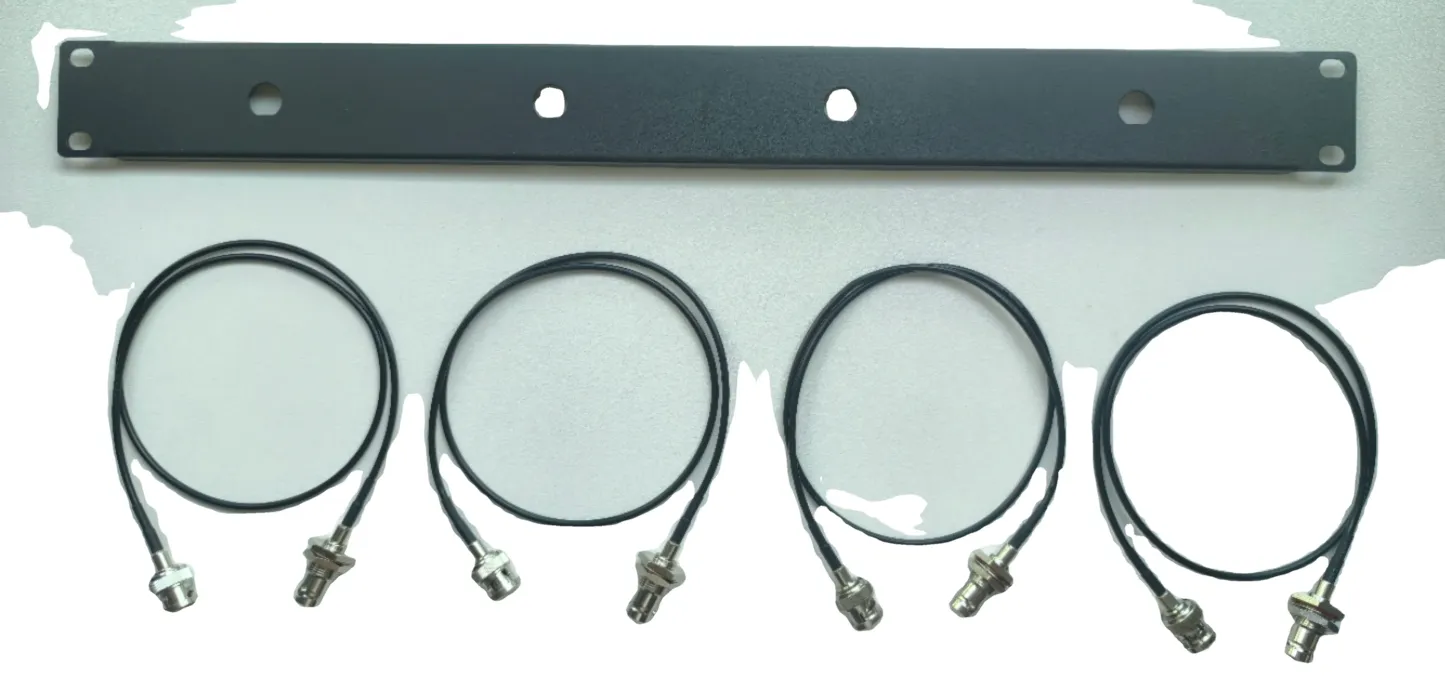 SDI Antenna Relocation Rack Mount Kit 19 Inches Front Panel 4 Hole Ports 4 Cables 24 Inch (BNC Male-Female) for FTTX Use 1 Year-boxintelecom