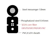 GJXH GJXCH 1,2,4,6,8,12 Cores FTTH flat indoor/outdoor fiber optic cable Drop Cable