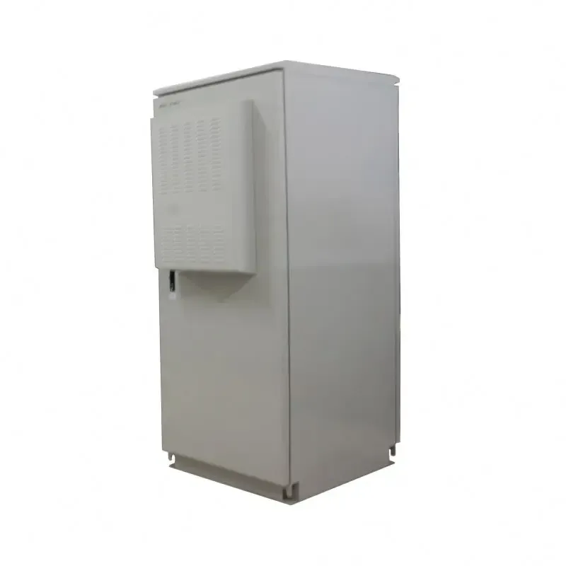 Outdoor 19 Rack Telecom Cabinet with Cooling System Outdoor Telecom Cabinet 22U (19 Inch Rack) + 2-Story Battery Rack-boxintelecom