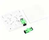 FTTH 86 Type Wall Faceplate Dual SC Port Fiber Optic Outlet Box Desktop Opticl Panel,OEM A