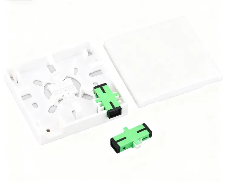 FTTH 86 Type Wall Faceplate Dual SC Port Fiber Optic Outlet Box Desktop Opticl Panel,OEM A