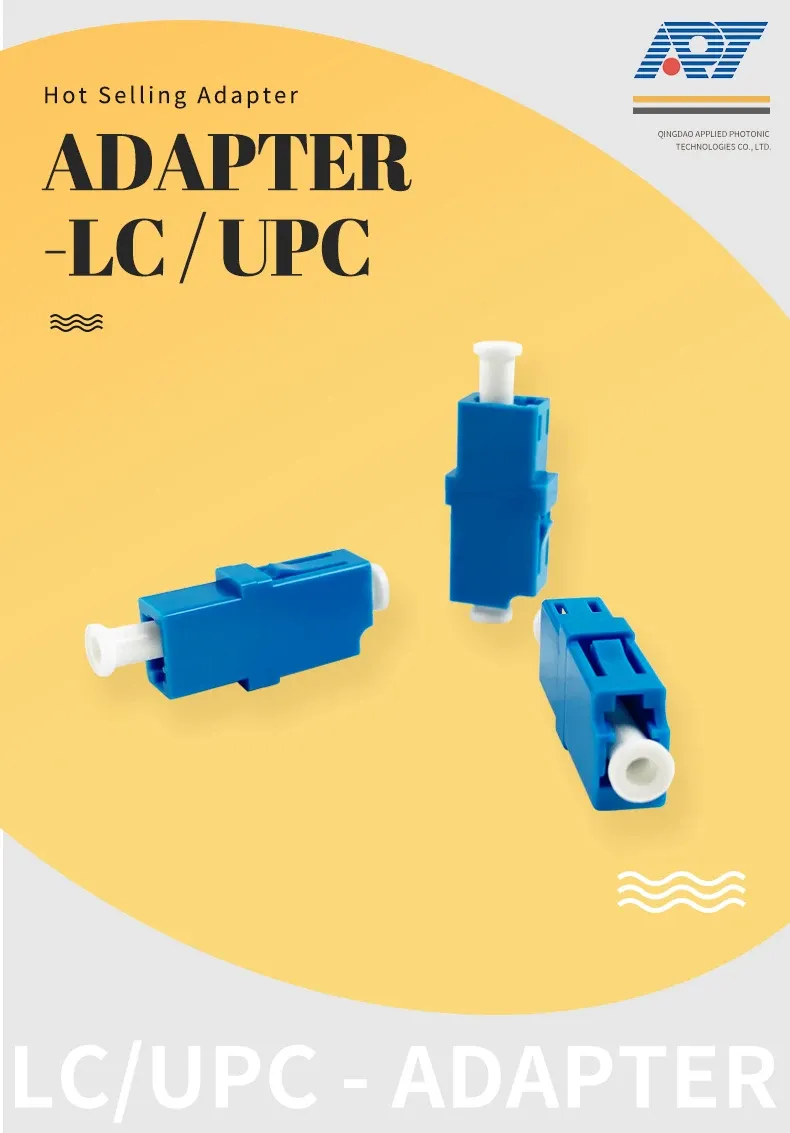 Qingdao APT Low IL 0.3dB Optical Fiber Adapter LC/UPC/LC/APC FTTH Wi-Fi GPRS Networks 1260-1650nm PC+ABS Material CE RoHS FCC-boxintelecom