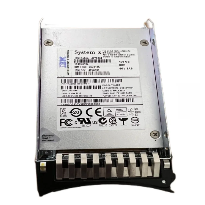 System Specific 400GB SAS Hard Drive Dual Models Available: 49Y6134/49Y6135 SanDisk Body