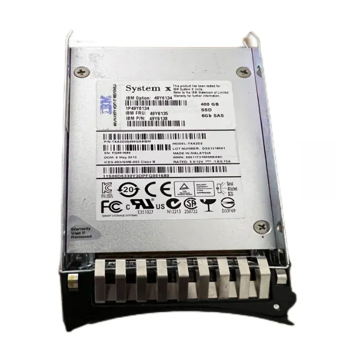System Specific 400GB SAS Hard Drive Dual Models Available: 49Y6134/49Y6135 SanDisk Body