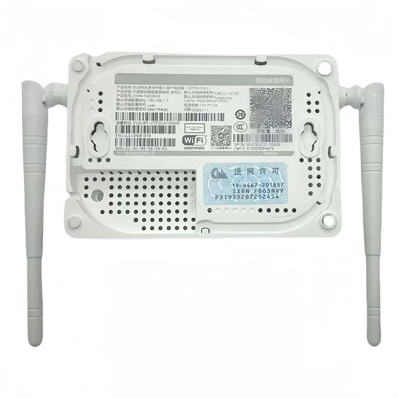 F663NV9 GPON ONT Routers 2GE 2FE 1USB 1TEL External Antenna WiFi Modem VLAN Support English Version 2.4G FTTH XPON ONU-boxintelecom