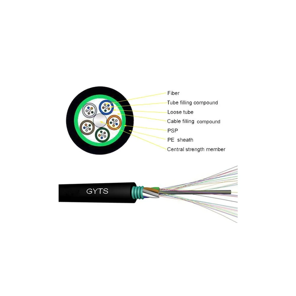 Fiberhome Original Factory Wholesale Fiber Cable GYTS GYTZS outdoor Corrugated Steel Tape Armor Fiber Optic Cable-boxintelecom