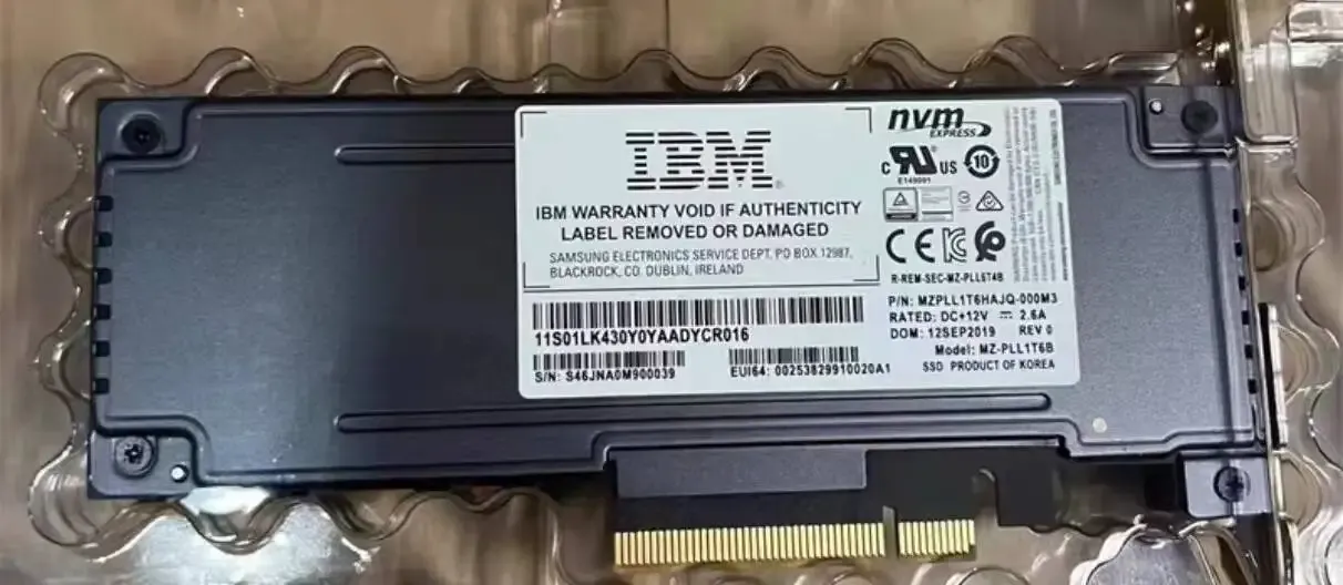 Used Enterprise SSD for Server Sumsung PM1725B U.2 3.2T HHIL Plug-In IBM HHML Plug-in Leno