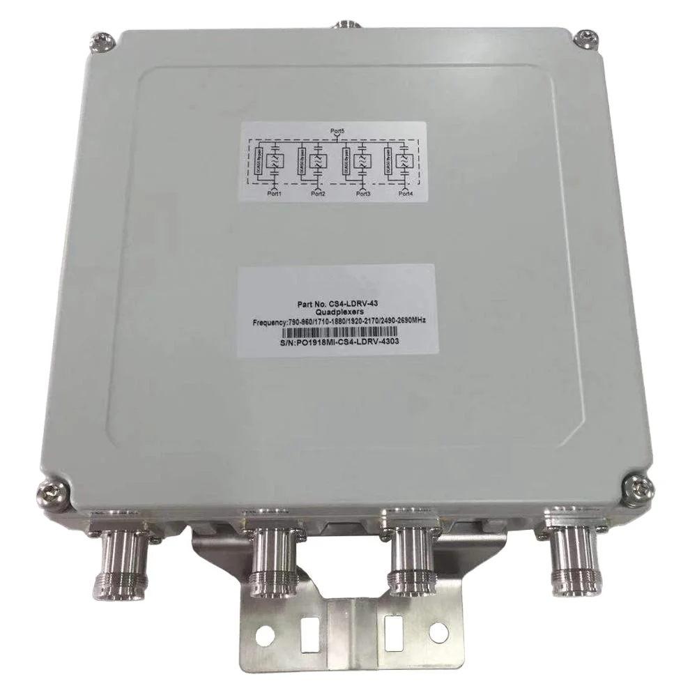 Factory Direct Quad band combiner multiplexer 790-960 / 1710-1880 / 1920-2170 / 2490-2690 