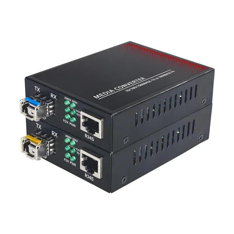 Gigabit Multi-Mode Fiber Ethernet Media Converter 1.25G BIDI SFP, 10/100/1000Base-TX to