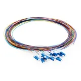 12 Cores Pigtail Fibers Single-Mode Bunch Fiber Optic Pigtail LC/UPC PVC/LSZH Outer Jacket