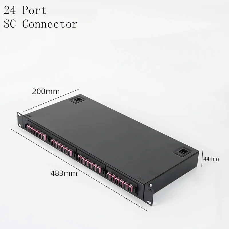 1U 24-Port SC Fiber Optic Patch Panel - Telecom-Grade Rack-Mount Optical Distribution Box 