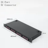 1U 24-Port SC Fiber Optic Patch Panel - Telecom-Grade Rack-Mount Optical Distribution Box 