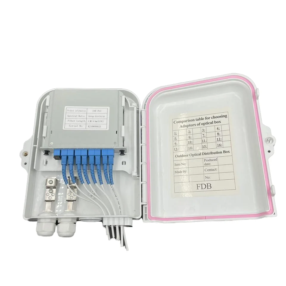 Fiber optic terminal boxPLC Distribution Box8 Cores FTTH Box-boxintelecom
