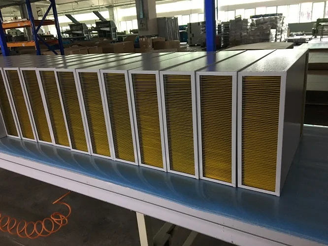 New IP55 Counter-Flow Heat Exchanger Core with Protection Level Applied to Cabinet Cooling Unit